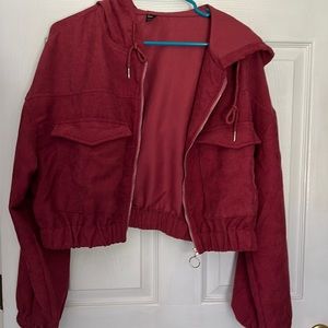 SHEIN corduroy bomber jacket